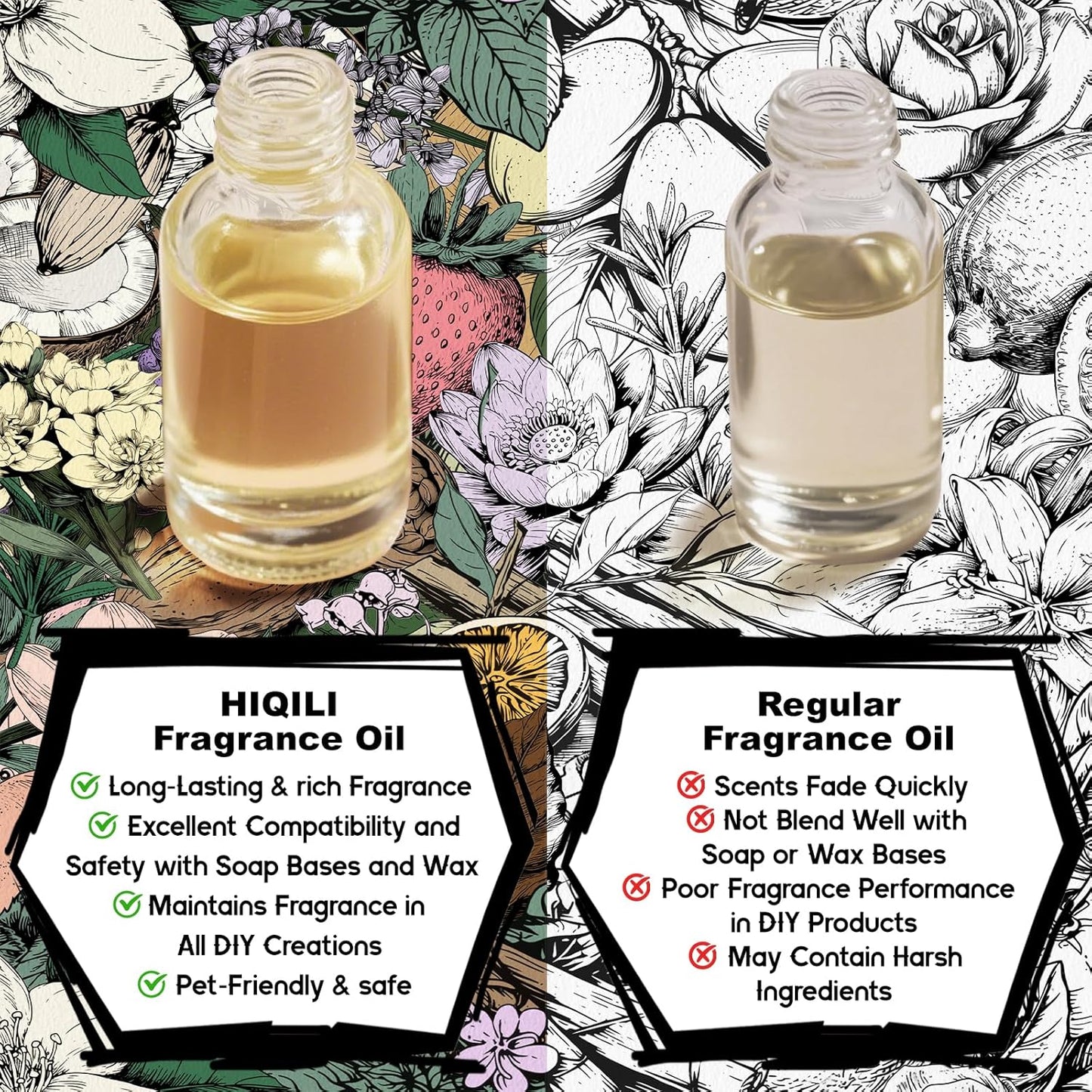 HIQILI Joy Eternal Bloom Fragrance Oil, Jasmine & Rose Scents, Aromatherapy Diffuser, Air Freshener, Candle & Soap Making, Long Lasting - 5.07 Fl Oz