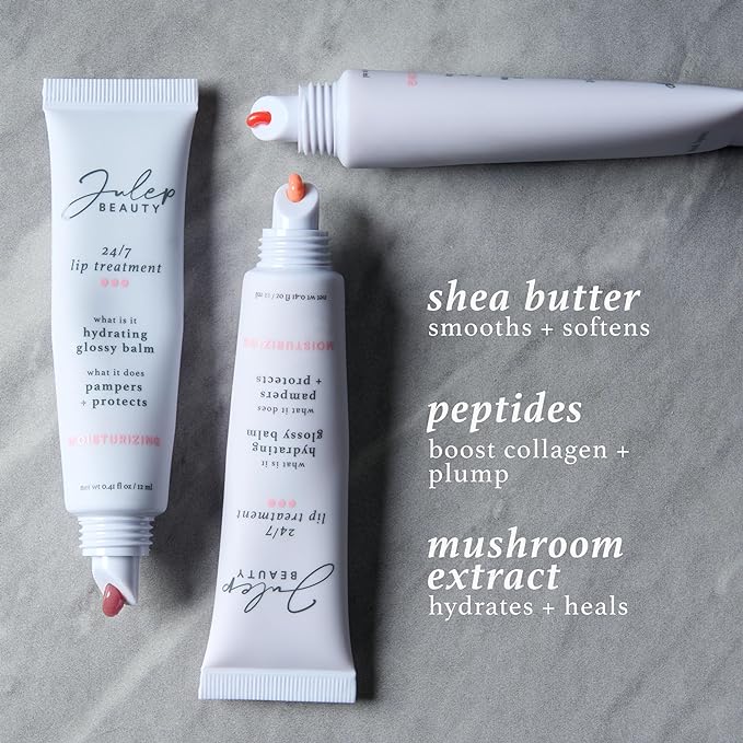 Julep 24/7 Lip Treatment – Hydrating & Glossy Lip Balm and Lip Sleeping Mask with Shea Butter – Moisturize, Protect & Soothe – Vegan & Cruelty-Free - Hint of Tint