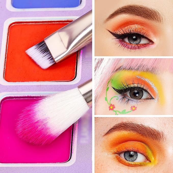 Jessup Makeup Brushes Set Professional, 25PCS Pink Premium Natural Powder Foundation Eyeshadow Blending Concealer Blusher Highlight Labeled Brushes, T290