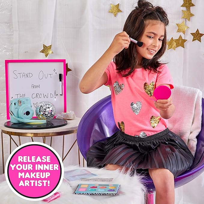 Horizon Group USA LOL OMG Make Up Artist Studio, DIY Craft Kit, Design with Brushes, Crayons & Stickers.Use Stencils to Color in Make-Up.Nail Polish, Decals & Surprise Blind Bags Included
